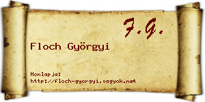 Floch Györgyi névjegykártya